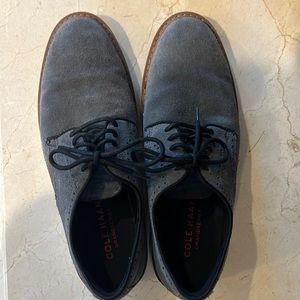 Cole Hann Men’s 8 1/2 Gray Suede Oxford Lace Shoes